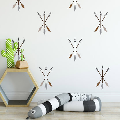 Craftstar Teepee Stencil Set Crossed Arrows on Wall