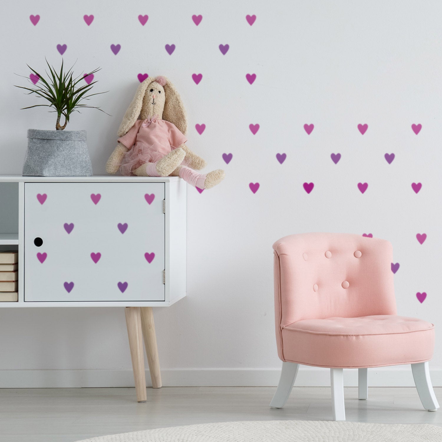 CraftStar Heart Polka Dot Wall Stencil