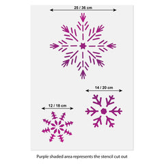 CraftStar Large Snowflake Stencil Size Information
