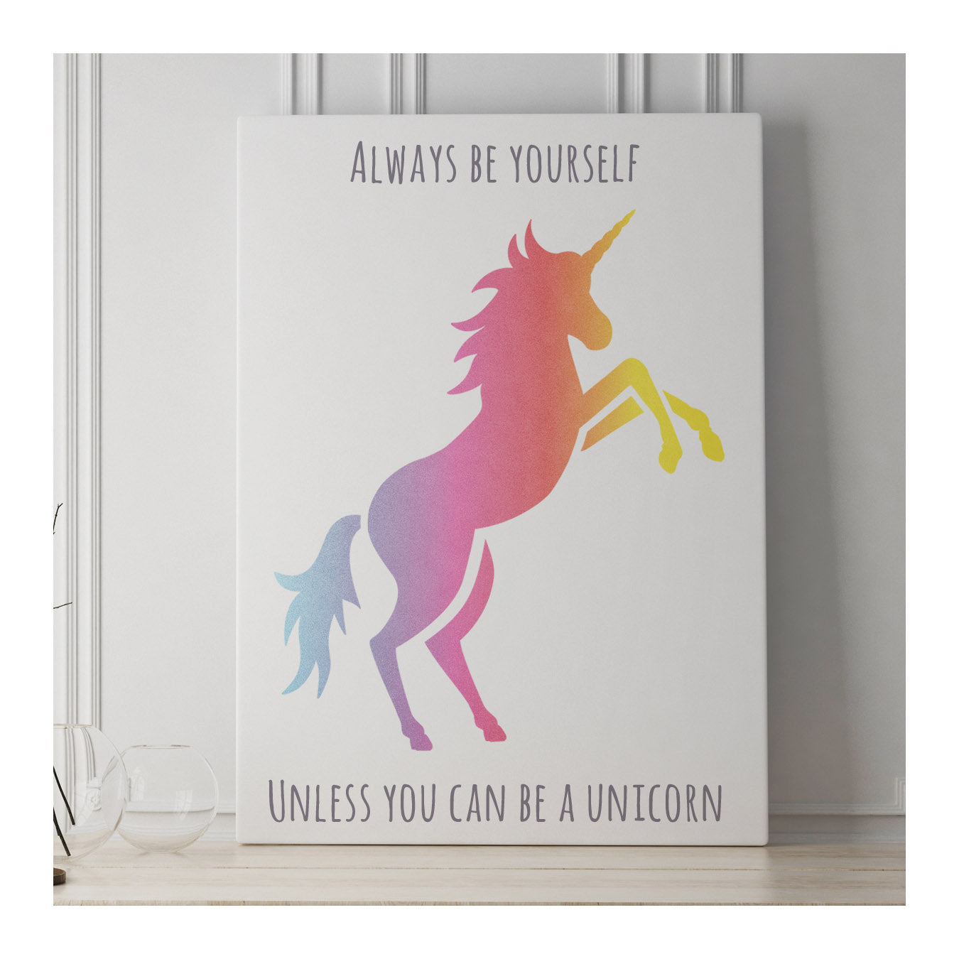 CraftStar Large Unicorn Stencil as a Canvas Print