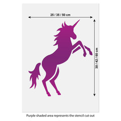 CraftStar Unicorn Stencil Size Guide