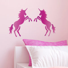CraftStar Large Unicorn Stencil on Kids Bedroom Wall