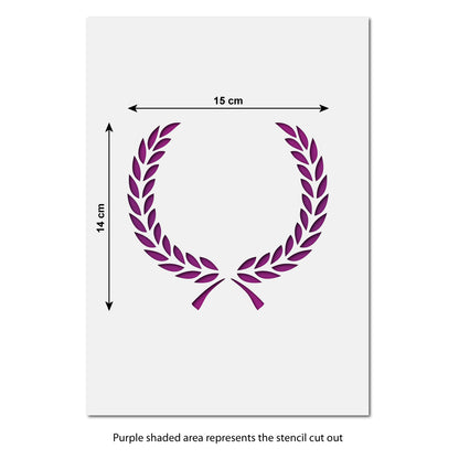 CraftStar Laurel Wreath Stencil Size Information