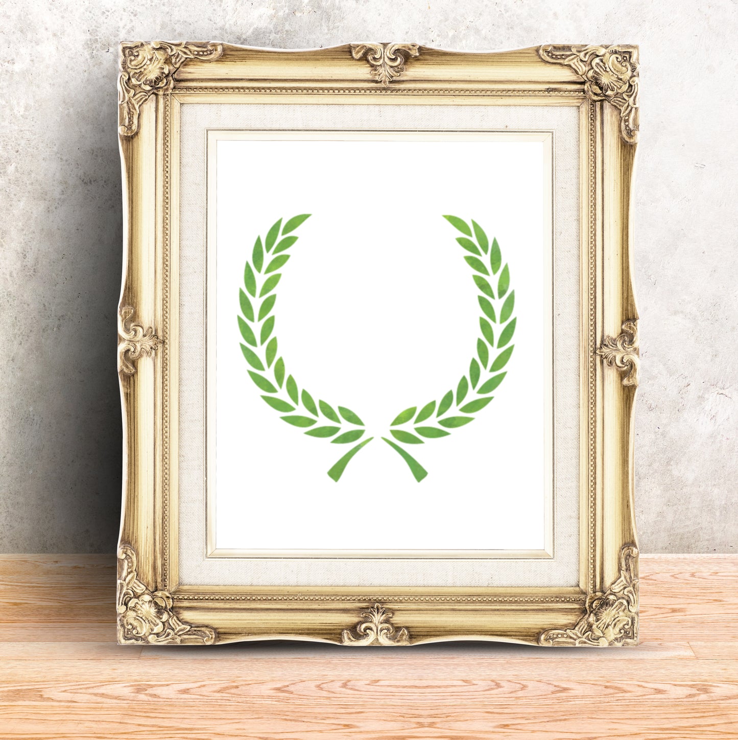 CraftStar Laurel Wreath Stencil in frame