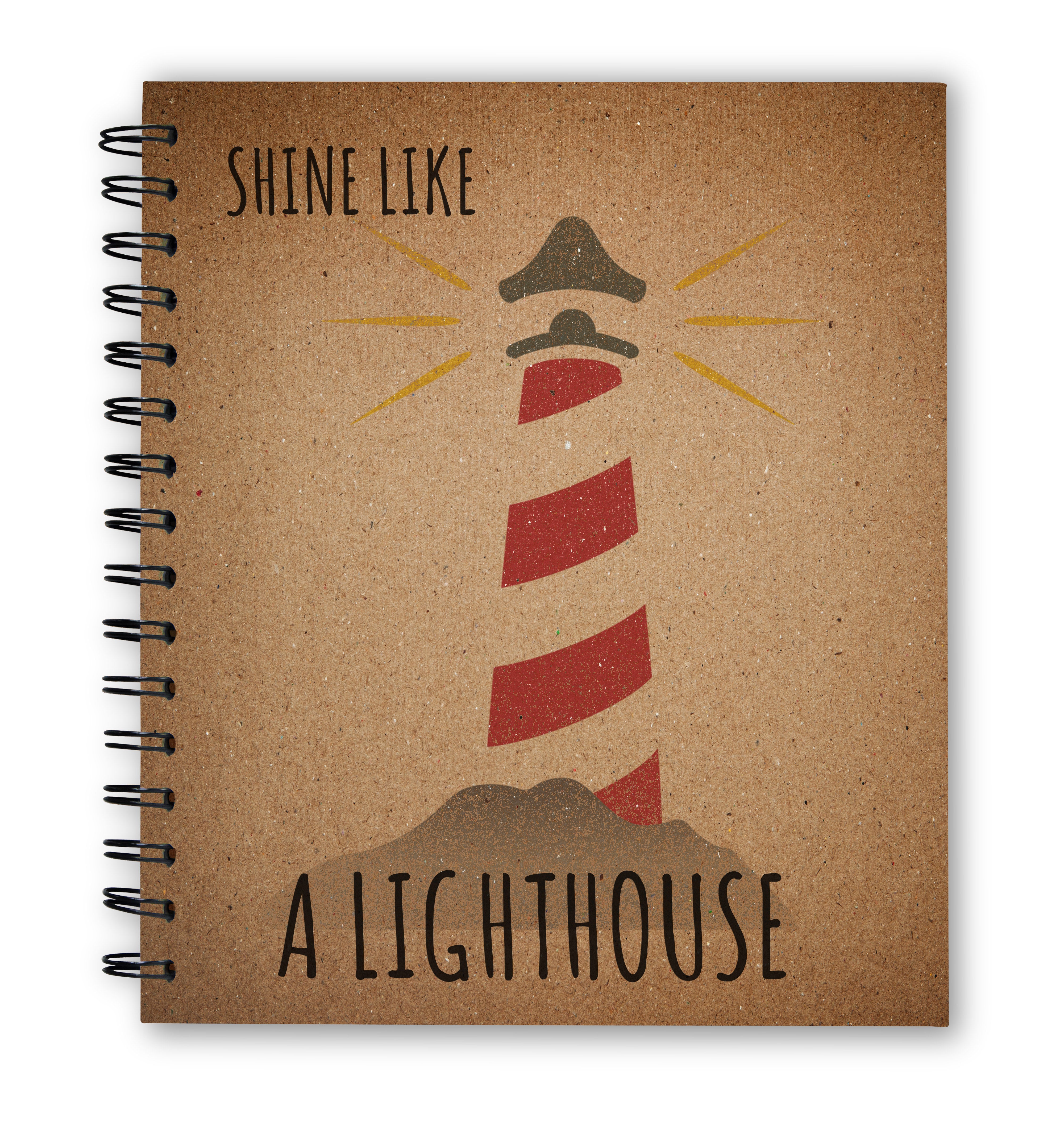 CraftStar Lighthouse Stencil on Notebook