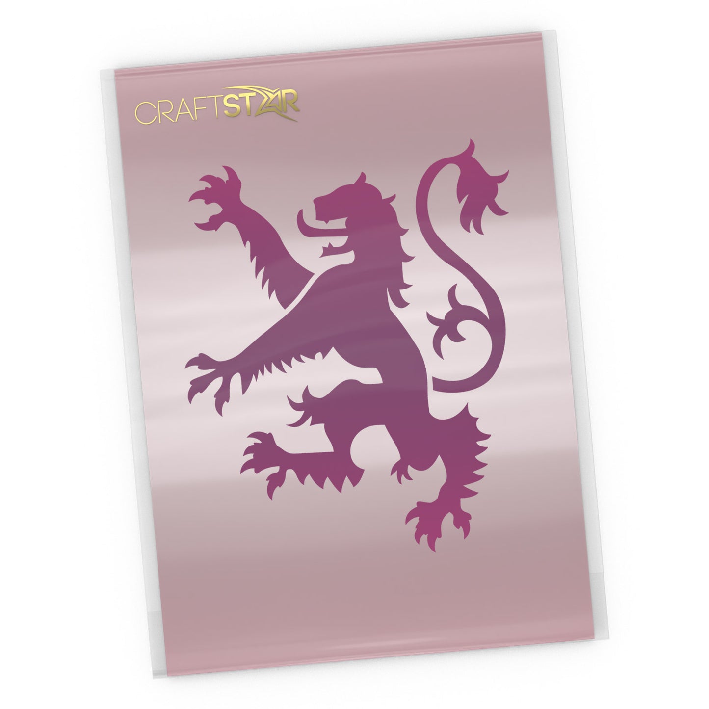 Lion Rampant Stencil - Craft Template