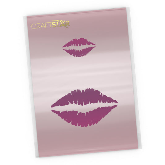 Lip Print Stencil - Small Craft Template