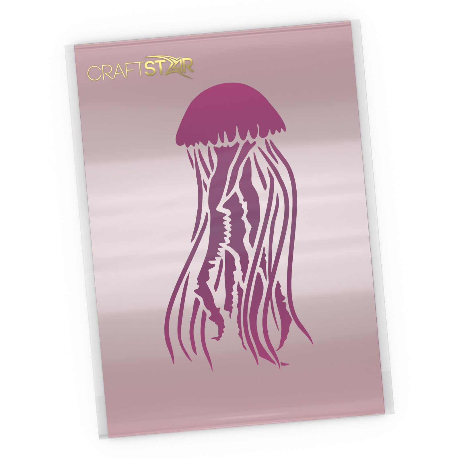 Mauve Stinger Jellyfish Stencil - Craft Template