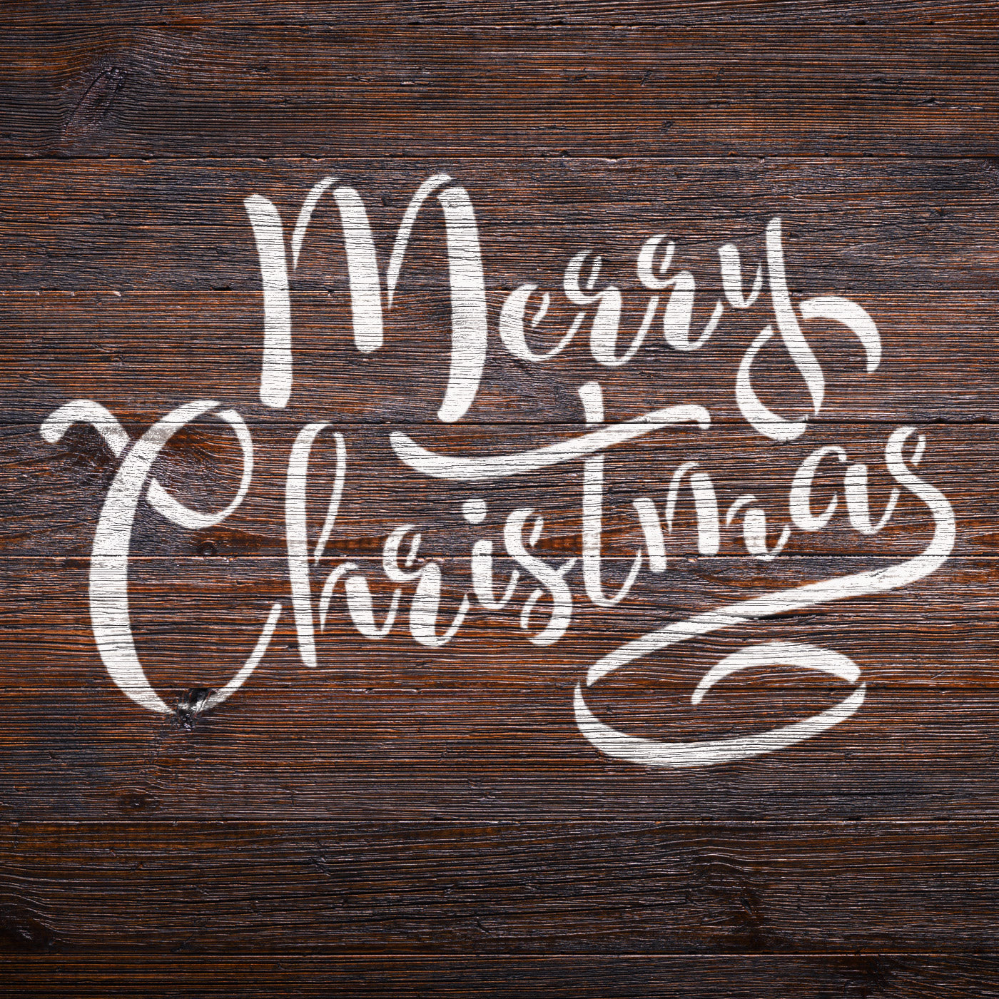 CraftStar Merry Christmas Text Stencil on Wood