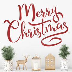 CraftStar Merry Christmas Text Stencil - Script Style