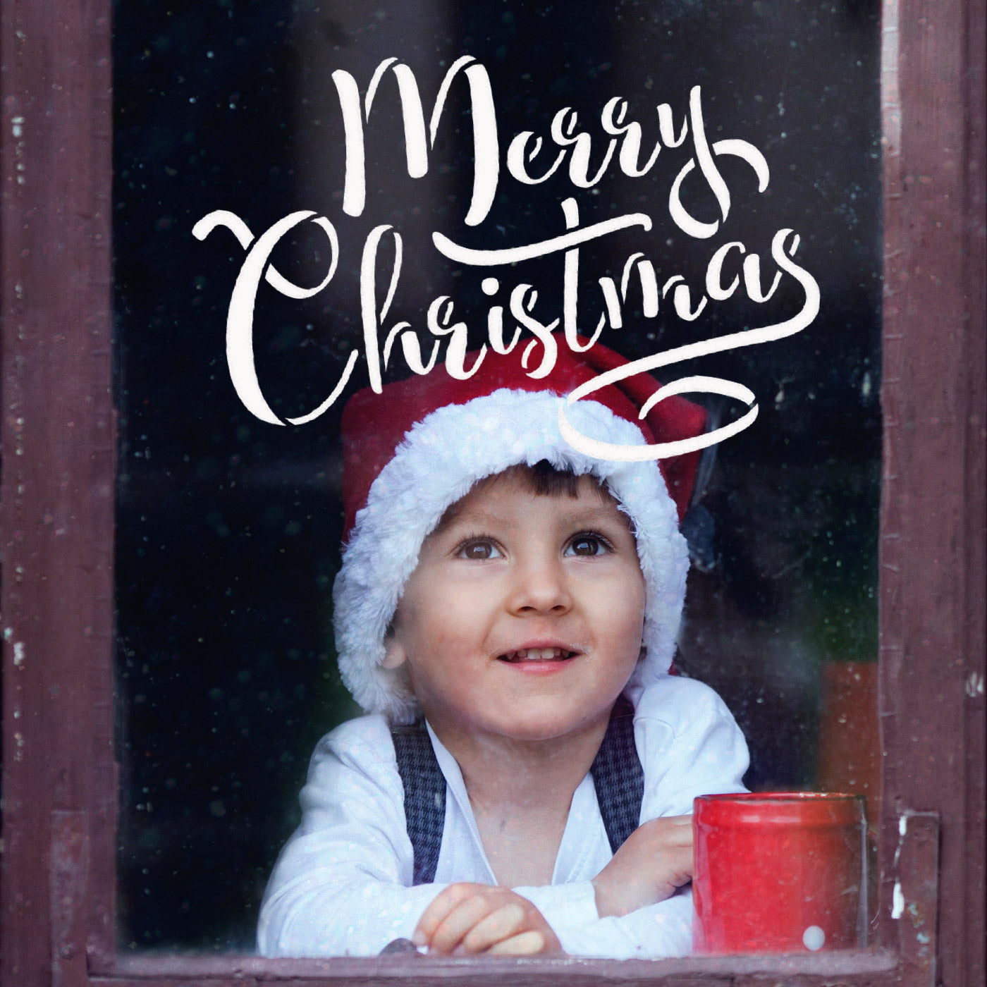 Merry Christmas Text Stencil - CraftStar