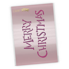 Merry Christmas Stencil - Hand Written Style - Christmas Craft Template