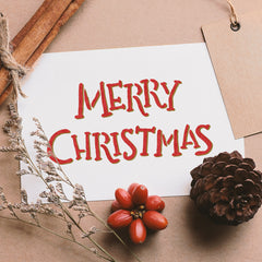 Merry Christmas Stencil - Hand Written Style