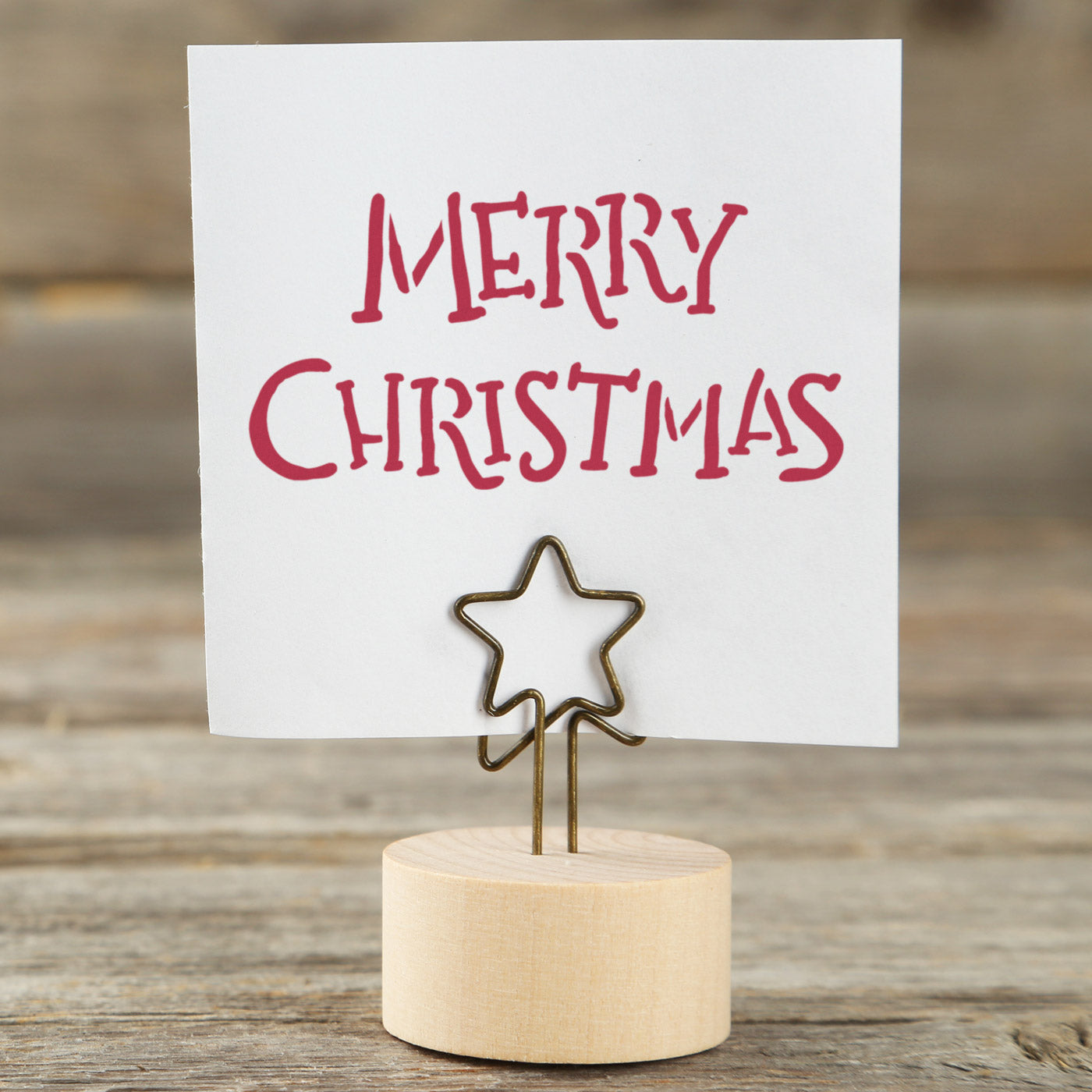 Merry Christmas Stencil - Hand Written Style Table Decoration