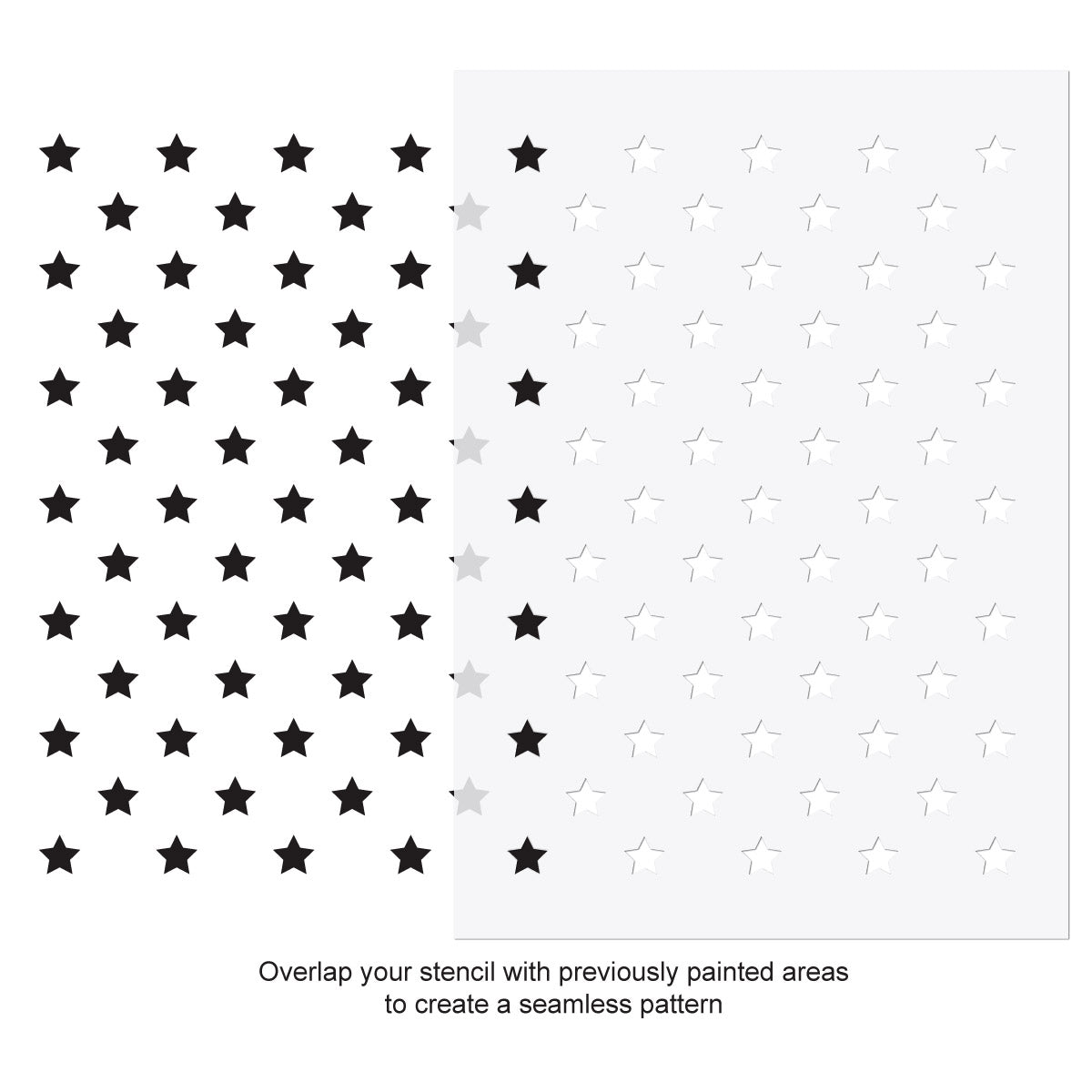 CraftStar Mini Stars Stencil Use Guide