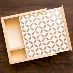 CraftStar Moorish Lattice Pattern Stencil on wooden box