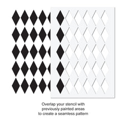CraftStar Motley Harlequin Allover Pattern Stencil Use Guide