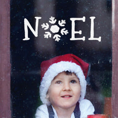 CraftStar Noel Text Stencil on Window