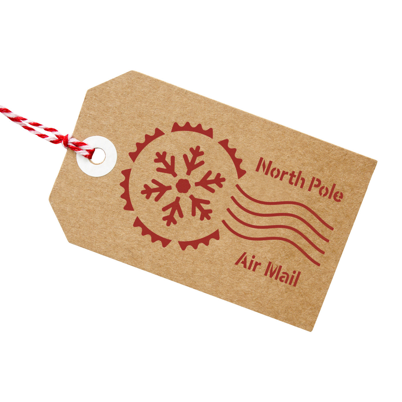 CraftStar North Pole Postmark Stencil on Gift Tag