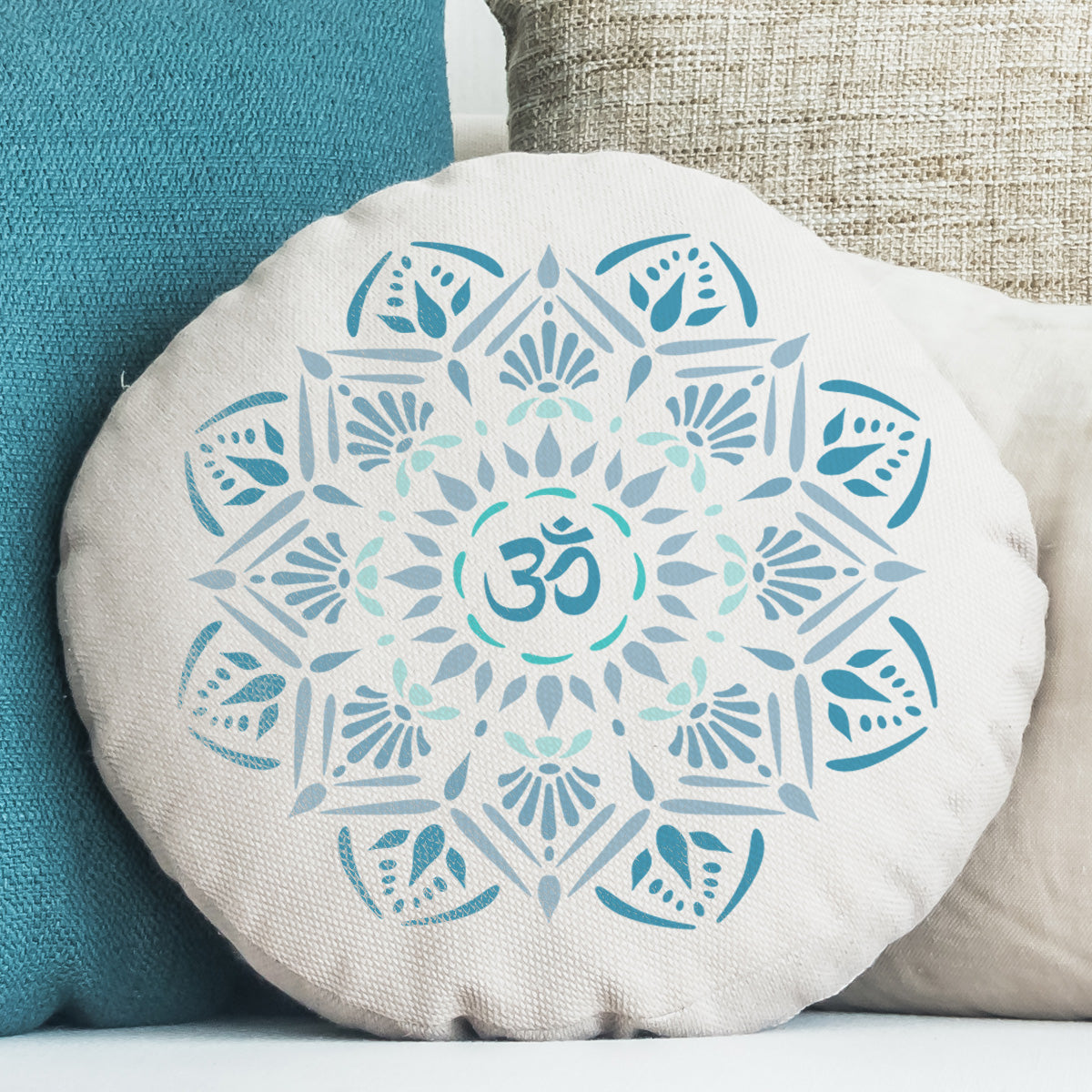 CraftStar Om Mandala Stencil on fabric