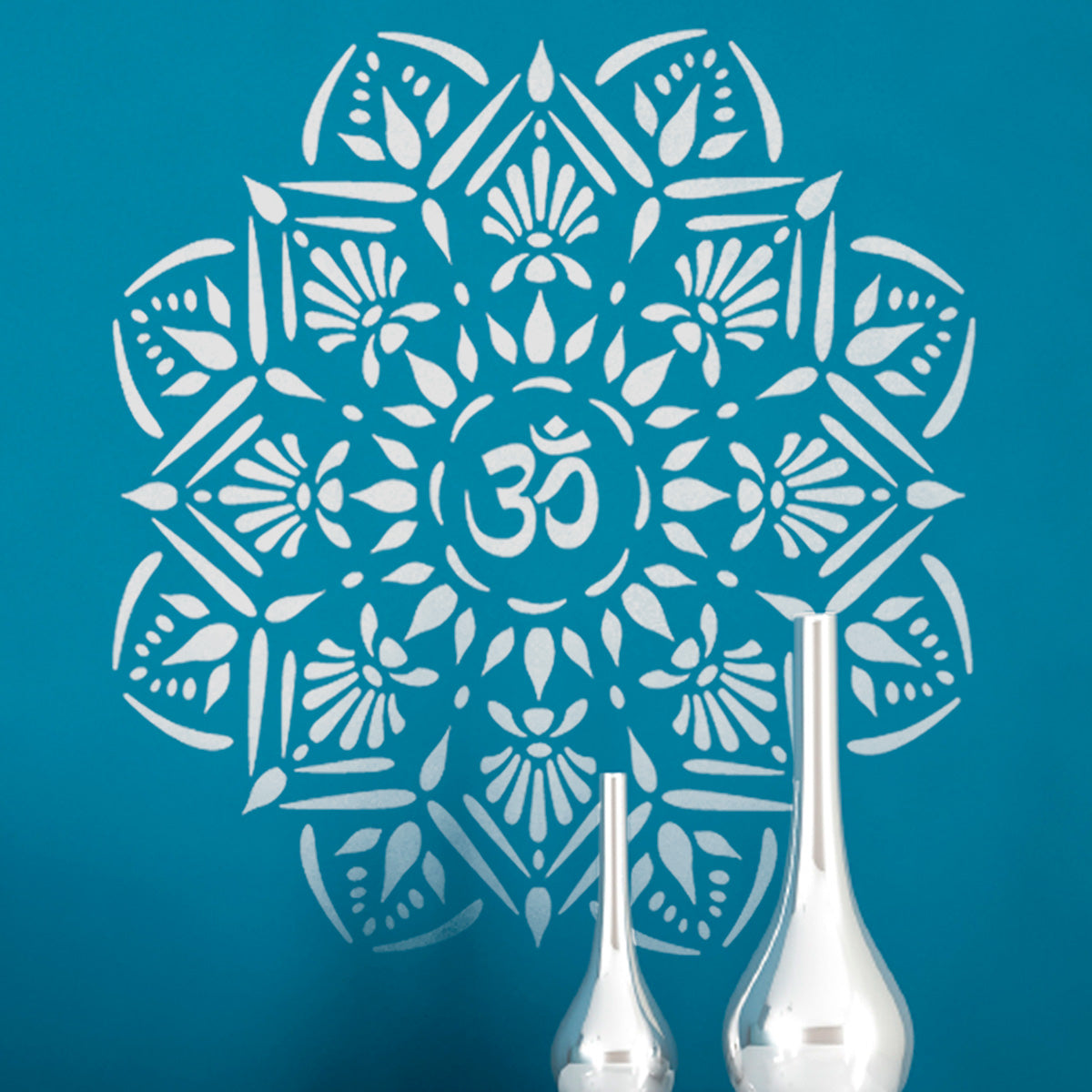 CraftStar Om Mandala Stencil in whites