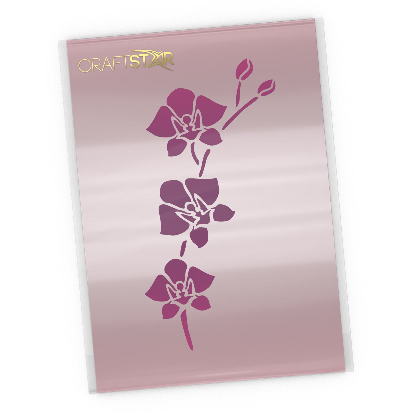 Orchid Flower Stencil - Tropical Flowers Craft Template