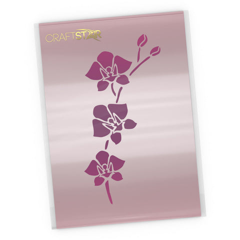 Orchid Flower Stencil - Tropical Flowers Craft Template