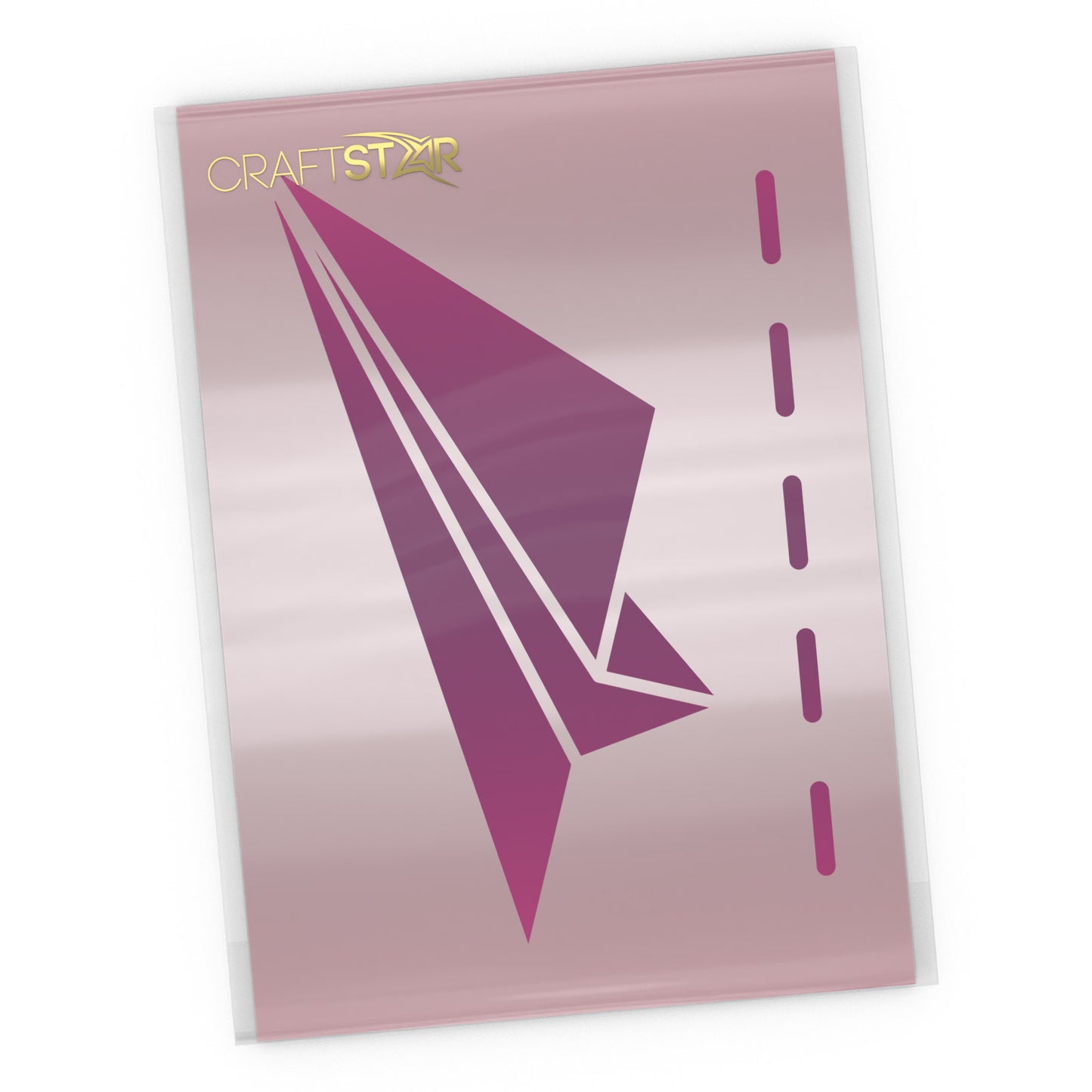 Paper Plane Stencil - Origami Aeroplane and Trail