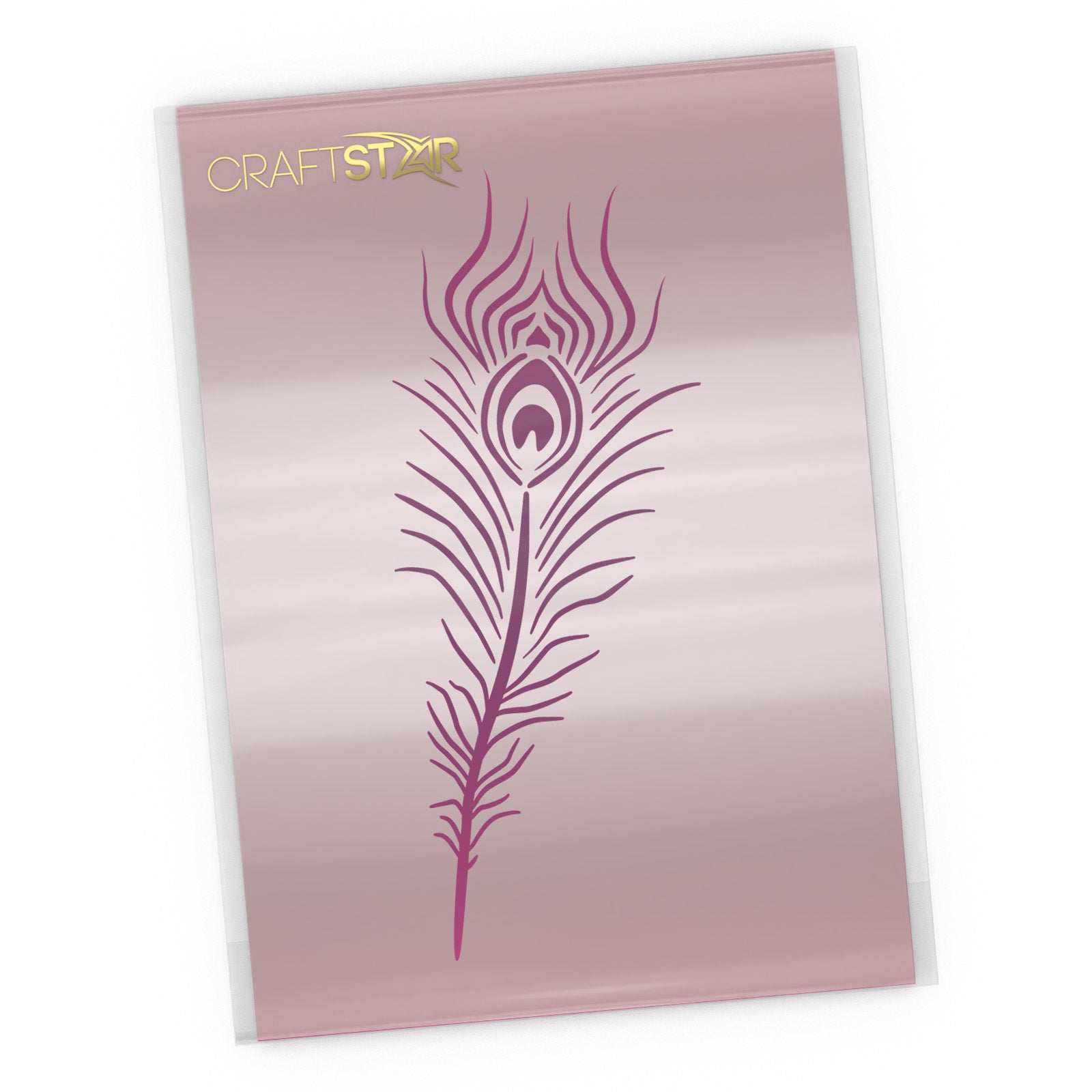 Peacock Feather Stencil - A4 Craft Template
