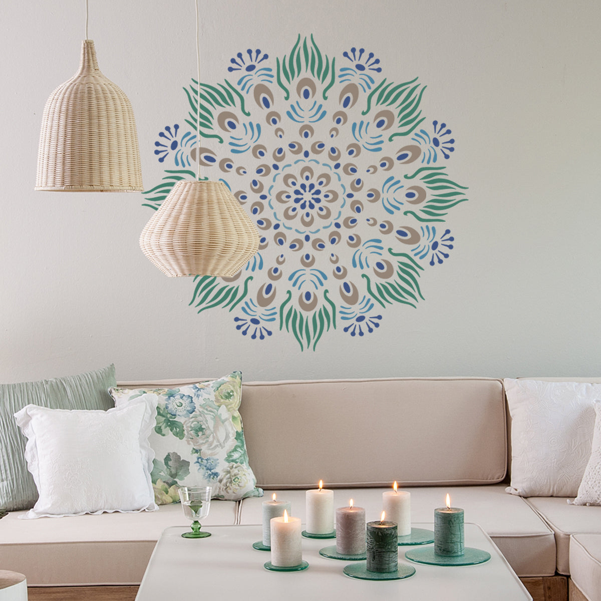 CraftStar Peacock Mandala Stencil