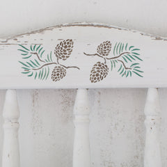 CraftStar Pine Cones Stencil on Wooden Furniture