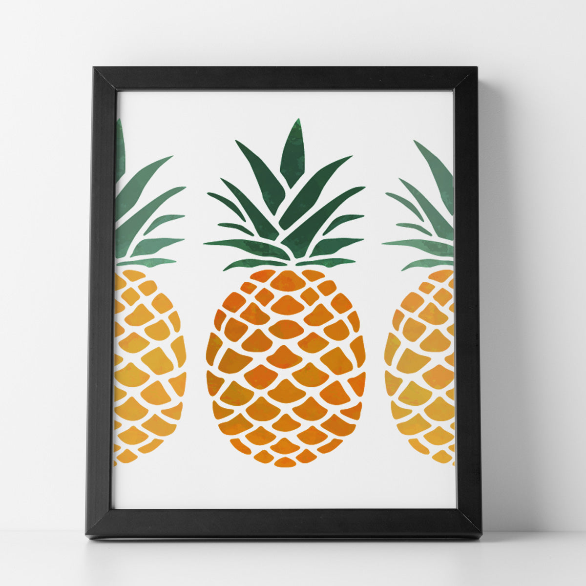 CraftStar Pineapple Stencil in a frame