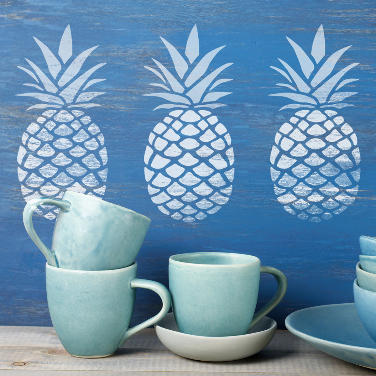 CraftStar Pineapple Stencil in White