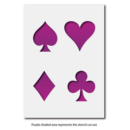 CraftStar Playing Card Symbols Stencil Set - Layout