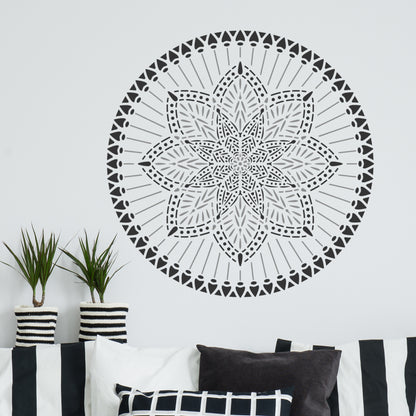 Radiance Mandala Stencil - Large Medallion Motif