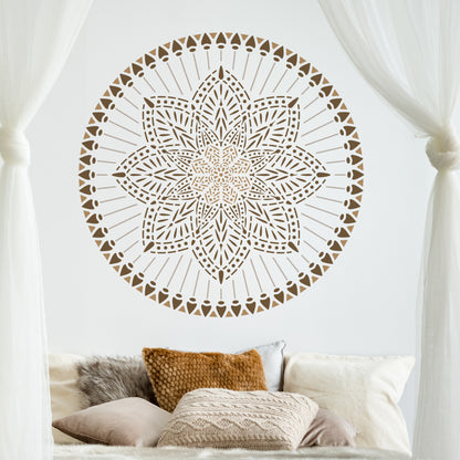 Radiance Mandala Stencil - Large Medallion Motif