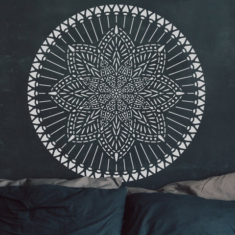 Radiance Mandala Stencil - Large Medallion Motif