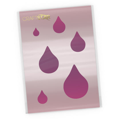 Raindrop Stencil Set - Craft Templates