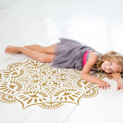 CraftStar Reflections Mandala Floor Stencil