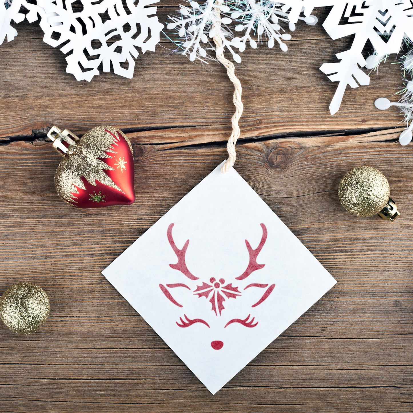CraftStar Reindeer Face Stencil