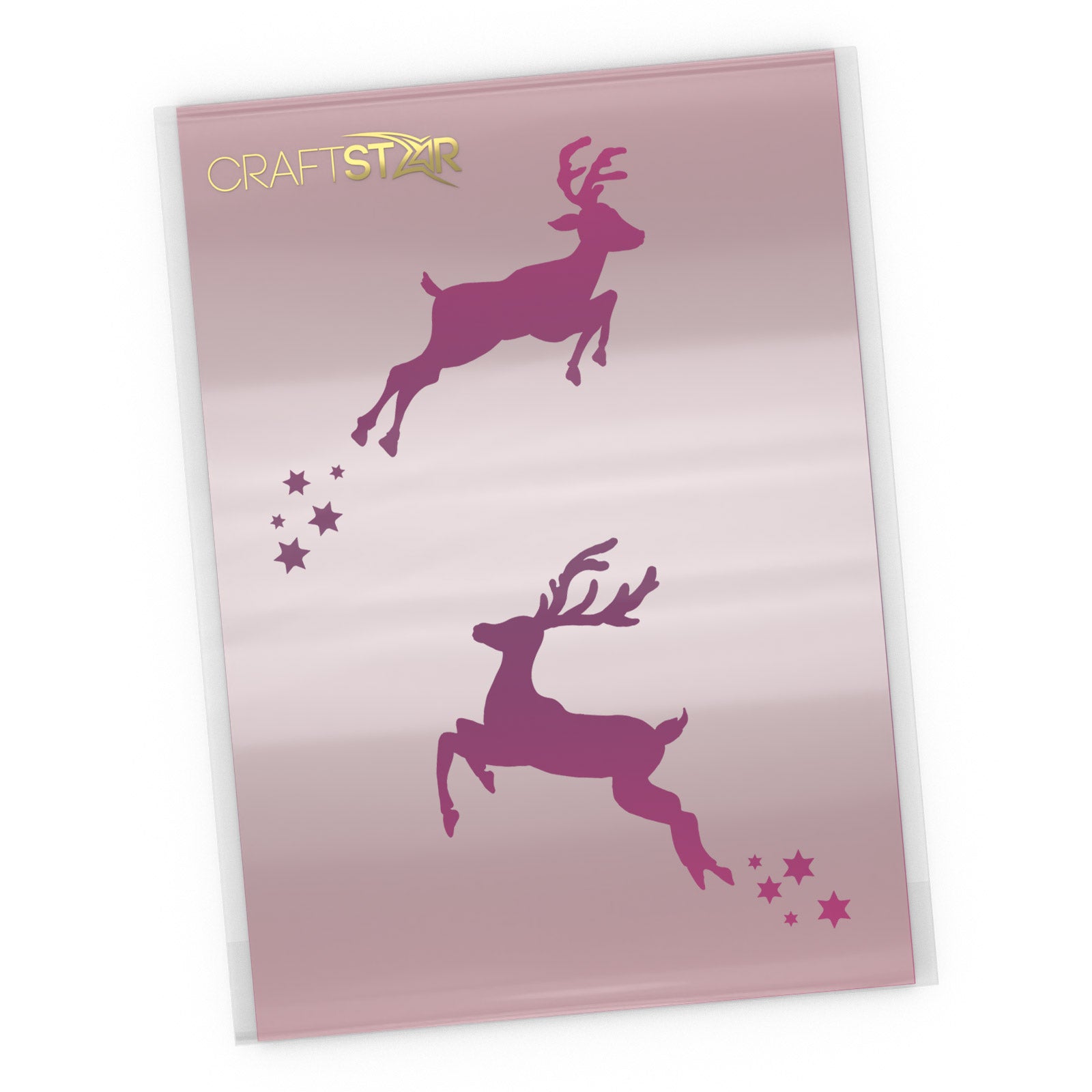 Small Reindeer Stencils - A5 Size Craft Template