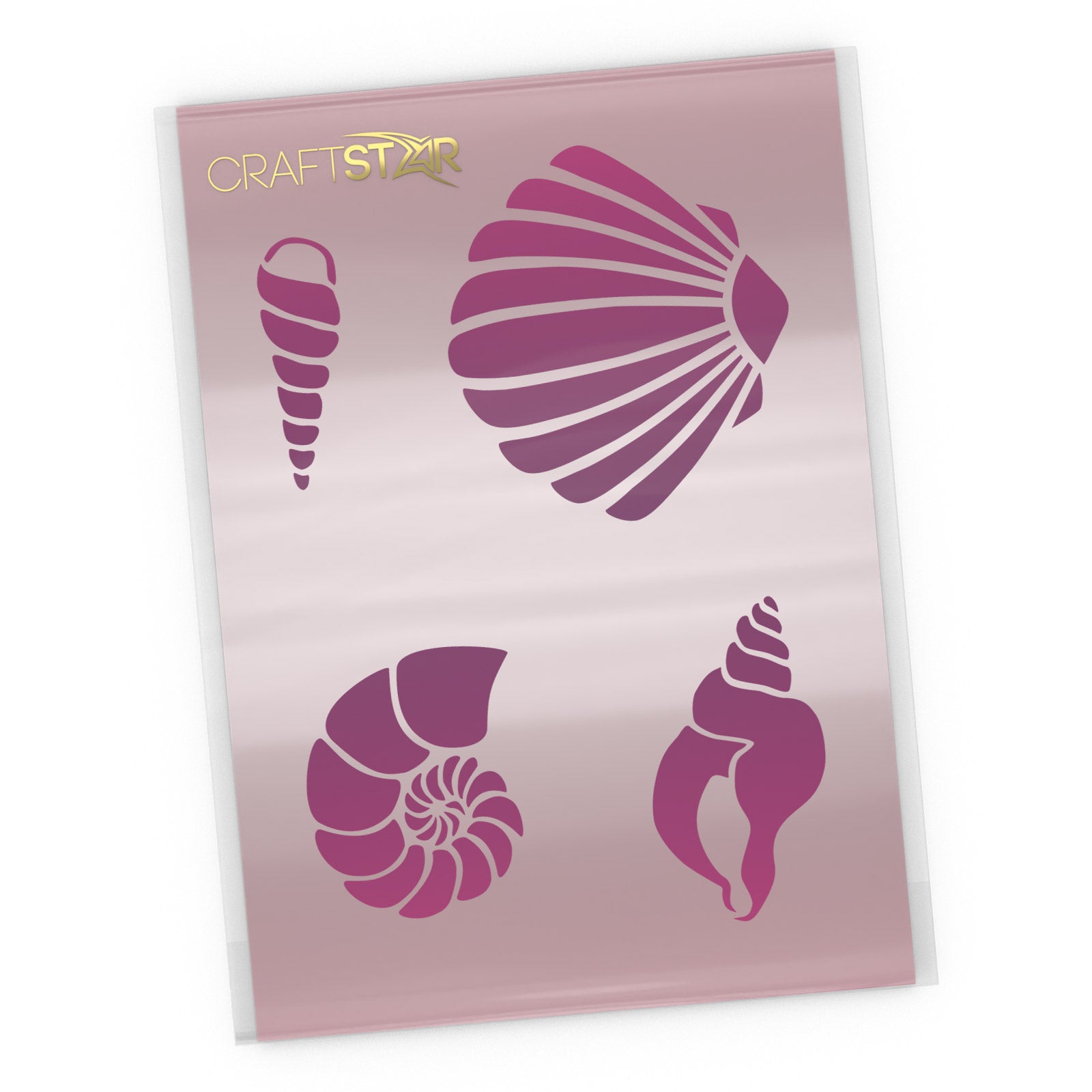 Sea Shell Stencil Set - Reusable Laser Cut Template | CraftStar