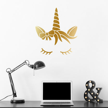 CraftStar Sleeping Unicorn Wall Stencil in Teen Study
