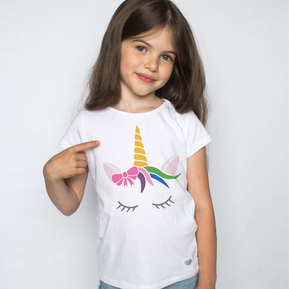 CraftStar Sleeping Unicorn Wall Stencil on Tshirt