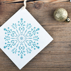 CraftStar Snowflake Mandala Stencil on Christmas Decoration