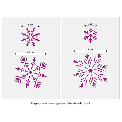 CraftStar Snowflake Stencil Size Information