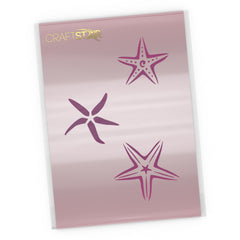 Starfish Stencil Set - 3 Nautical Craft Sea Star Templates