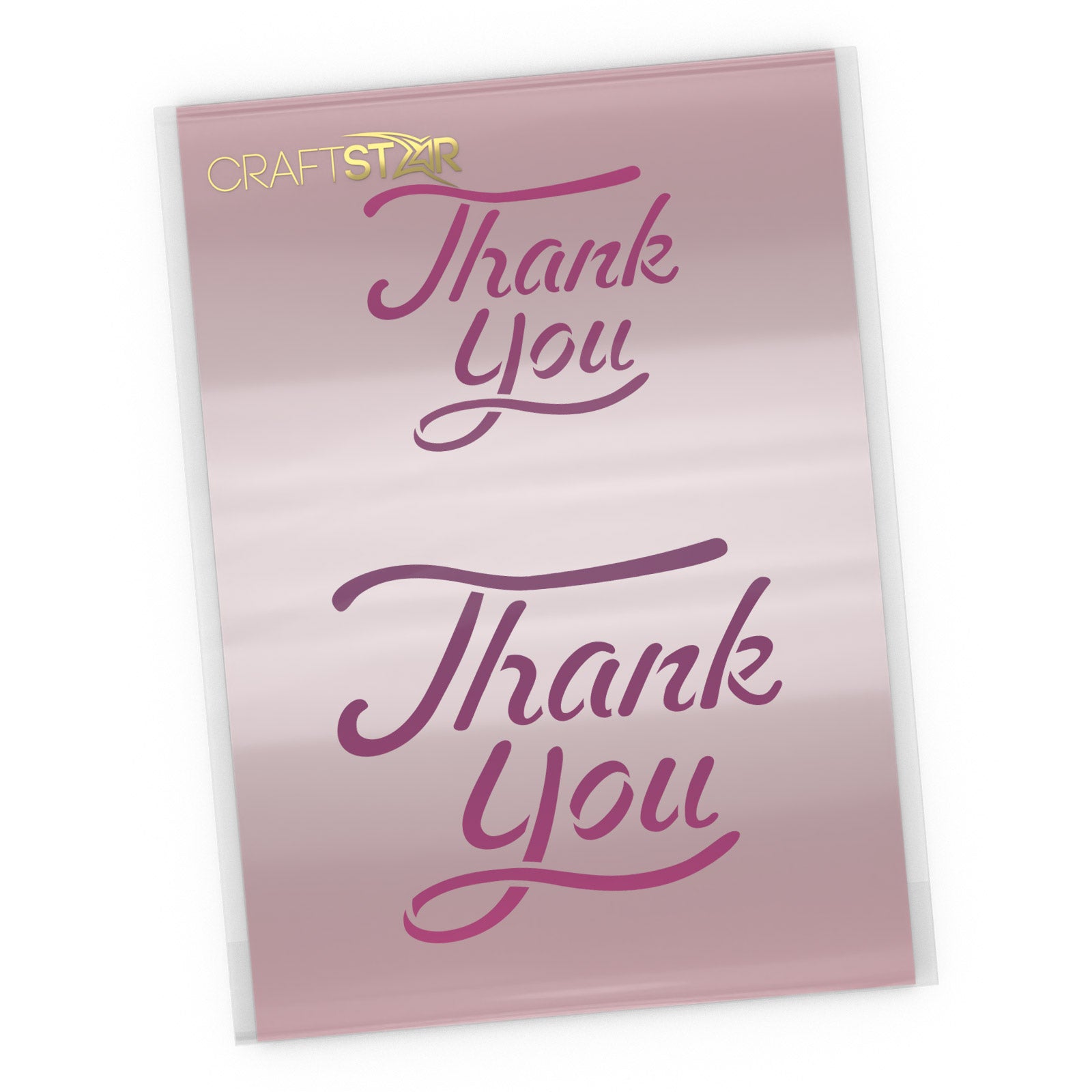 Thank You  Stencil - Calligraphy Craft Template