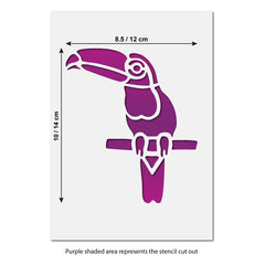CraftStar Toucan Stencil Size Guide