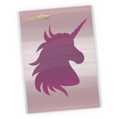 Unicorn Head Stencil- Craft Template